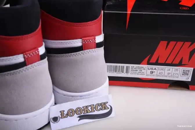 HYPE Grey OG Light 555088-126 Air 1 High Jordan Smoke 0619